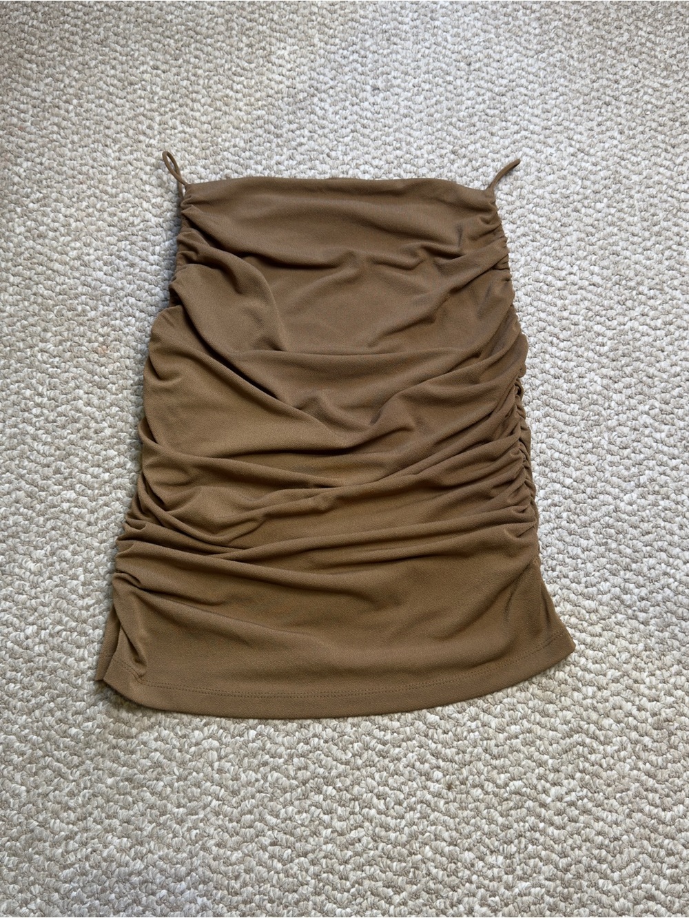 Ruched blouse in Brown